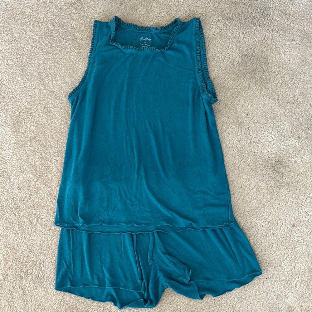 SweetHoney Ribbed Teal Lounge Set XL
